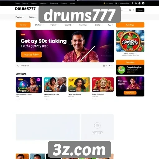 Acessibilidade e design do site drums777