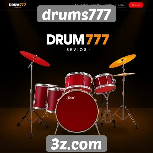 Design e navegação do site drums777
